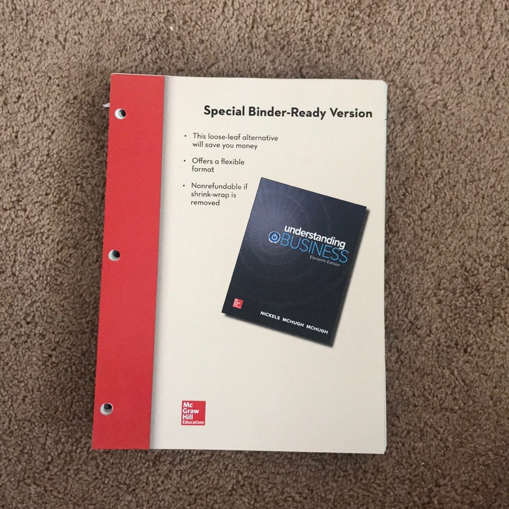 Loose leaf Intro to Business College Textbook
